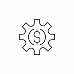 operational cost icon sign vector