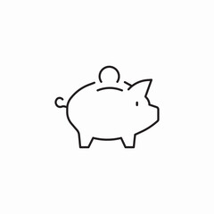 piggy bank icon sign vector