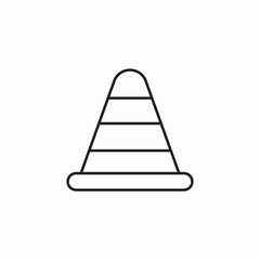 traffic cone icon sign vector