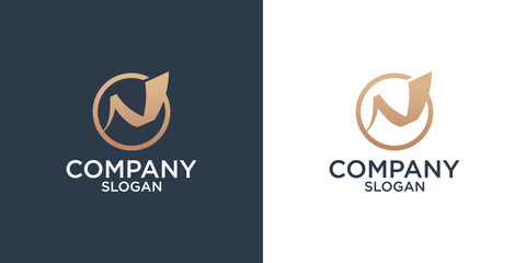 collection of initials letter n abstract monogram logo design vector