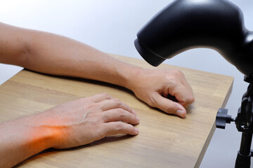 Therapeutic lamp for light rehabilitation, improving the condition of inflamed joints and more