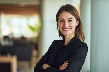 Confident Business Woman Portrait: Success and Leadership in the Workplace