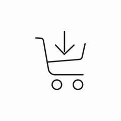 online shopping cart icon sign vector