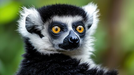 Fototapeta premium close-up of a lemur. Selective focus