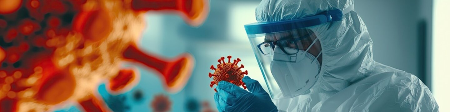 virologist virus laboratory. Selective focus