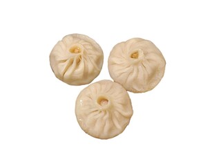 Steamed xiao long bao in bamboo steaming bowl. Chinese steamed bun. Dim sum. Chinese food