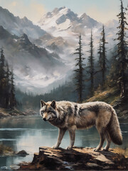 Digital oil painting , art print , wall art , canvas oil