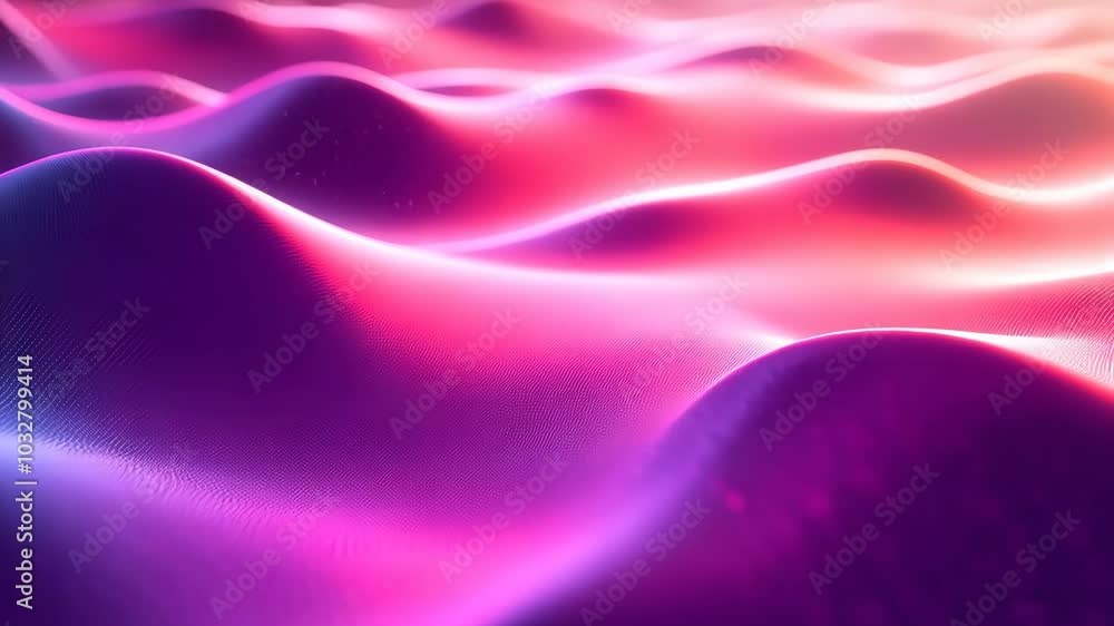 Poster abstract pink and purple waves create a dynamic and futuristic background