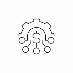 operational cost icon sign vector