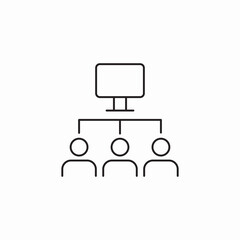 team hierarchy icon sign vector