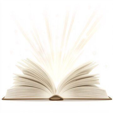 open book with magic light rays white background  light rays coming from book magic fantasy  magical  mystical  glowing pages  glowing book  open book glow  open book with light  m
