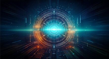 abstract technology background with circles