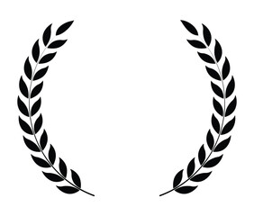 Laurel circle wreath branch and leaf design