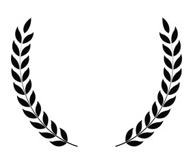 Laurel circle wreath branch and leaf design