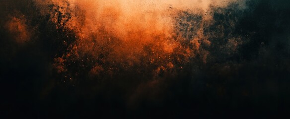 Ethereal orange gradient blending into dark tones with a striking composition. Generative AI