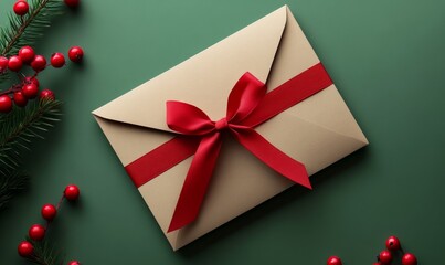 Elegant gift card mockup with sleek envelope