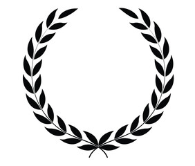 Laurel circle wreath branch and leaf design