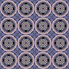 Pattern with crochet granny square with flowers wallpaper handmade decorative art design print	