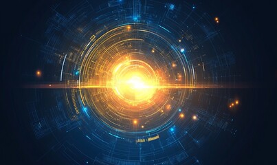 Obraz premium Abstract technology background Hi-tech communication concept futuristic digital innovation background