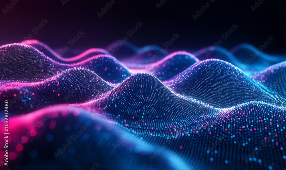 Poster big data and cybersecurity 3d illustration. neural networks and artificial intelligence. information