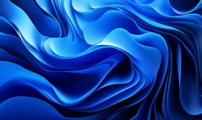 Obraz premium Abstract blue shape against colored background