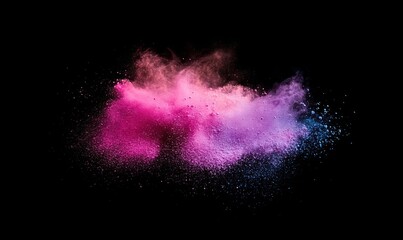 abstract colored dust explosion on a black background.abstract powder splatted background,Freeze motion of color powder exploding/throwing color powder, multicolored glitter texture