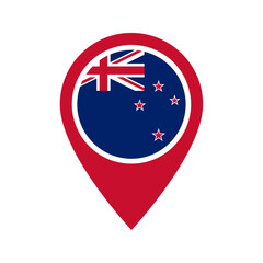 New Zealand flag location icon