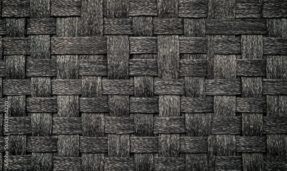 Poster an abstract texture featuring dark charcoal woven patterns against a light gray background creates d