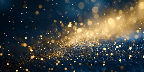 Obraz premium gold glitter on a dark background