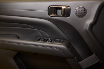 A car door with trim showcasing automotive design details