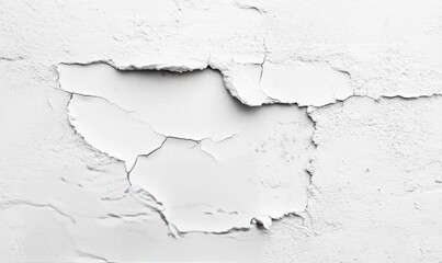 Obraz premium Broken hole white wall texture background fracture