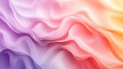 Fototapeta premium Serene Ripples: Abstract Wave Pattern in Transparent Layers with Gradient of Colors and Creative Concepts