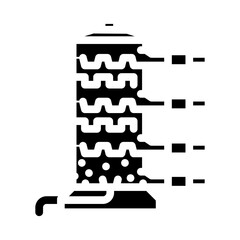 oil refining industry glyph icon vector. oil refining industry sign. isolated symbol illustration