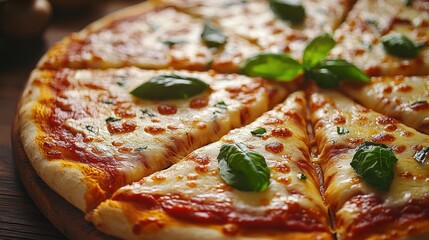 Delicious Pizza Margherita - High-Quality Realistic Product Photography Isolated on White Background