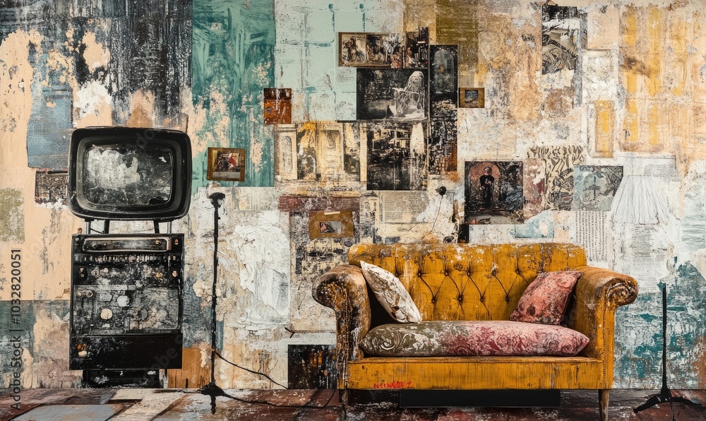 Poster The real estate concept known as mixed media involves the combination of different types of media or materials within a property