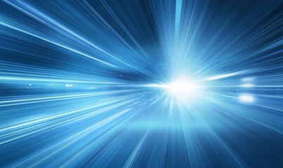 Fototapeta premium blue abstract background, technology light speed concept