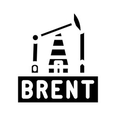 brent crudeoil industry glyph icon vector. brent crudeoil industry sign. isolated symbol illustration