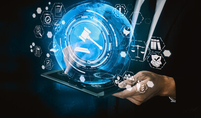 Compliance rule law and regulation graphic interface for business quality policy planning to meet...