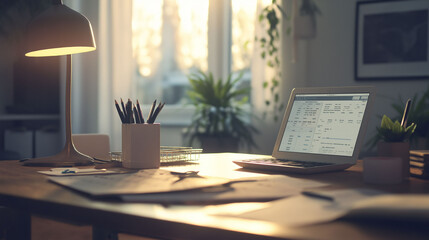 Desk office business financial accounting calculate