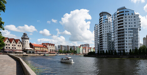 Obraz premium Historical-ethnographic and trade and craft complex “Fish Village”. Kaliningrad 