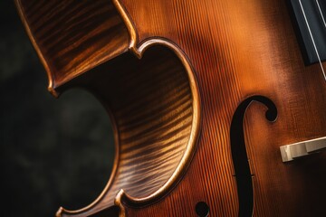 close-up of a bowed instrument