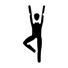 tree pose vrksasana yoga glyph icon vector. tree pose vrksasana yoga sign. isolated symbol illustration