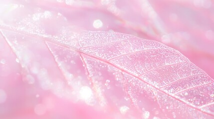 Macro Shot of Delicate Cherry Blossom Petal with Soft Pink Color and Subtle Details, Ultra-Detailed Nature Background