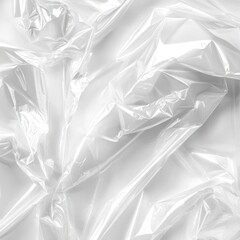 Obraz premium Package background. Texture of translucent plastic packaging made of foil, cellophane. Mockup of transparent cellophane packaging.