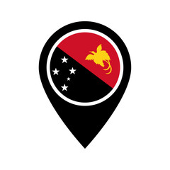 Papua New Guinea flag location icon