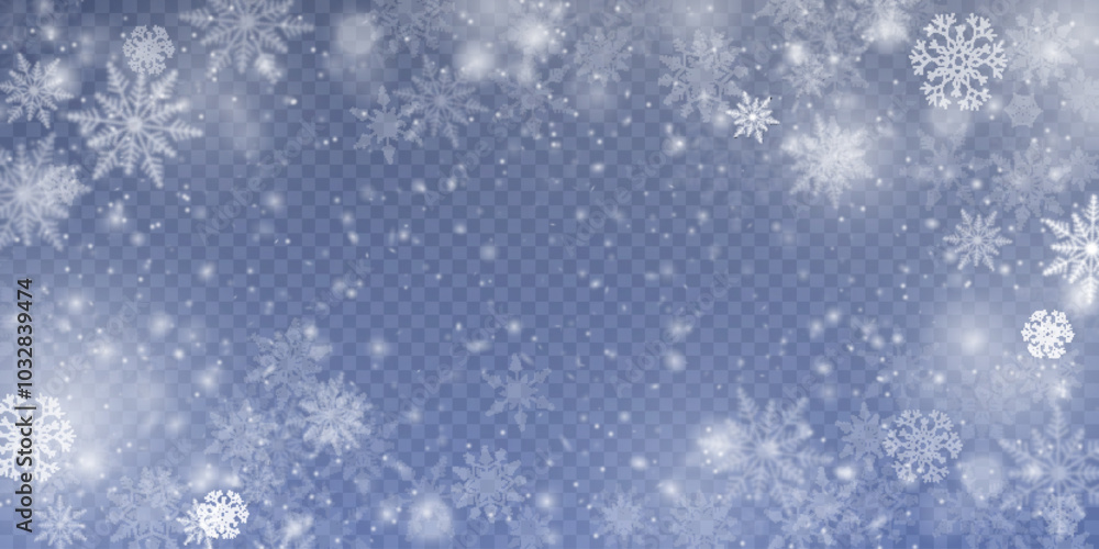 Poster winter cold blizzard effect with snow. vector texture cold winter wind with snowflakes on transparen
