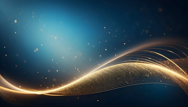 abstract Elegant blue-white-purple background with golden lines decoration