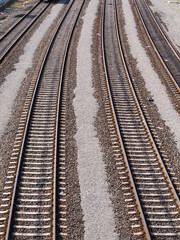 Obraz premium top view of railway tracks