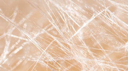 Fototapeta premium Intricate Spider Silk Thread Glistening in Light - Macro Close-Up Shot of Delicate Natural Fiber Detail