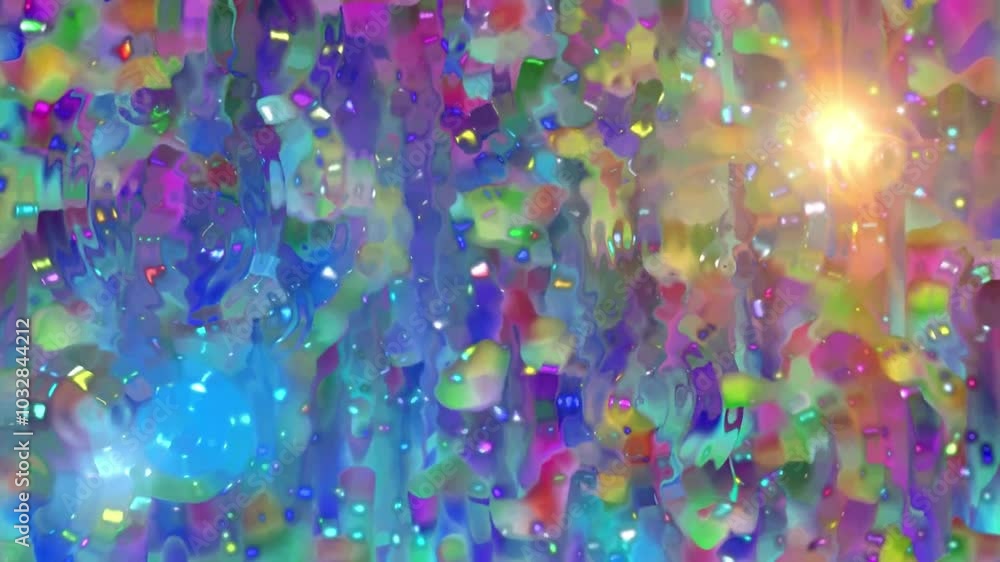 Wall mural abstract colorful background with bright lights and shimmering textures.